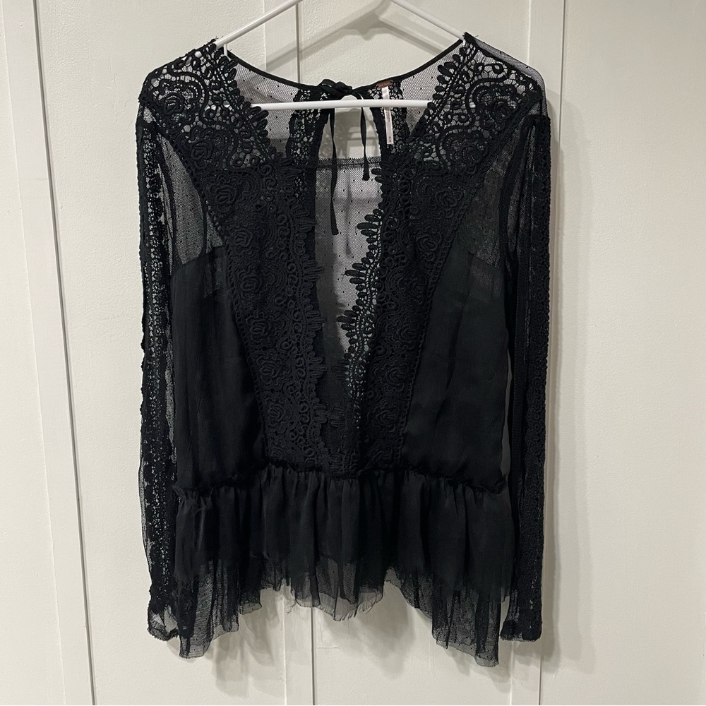 Sheer free people shirt